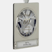 2022 Diamond Wedding 60th Jubileum Verzilverd Banner Ornament (Rechts)