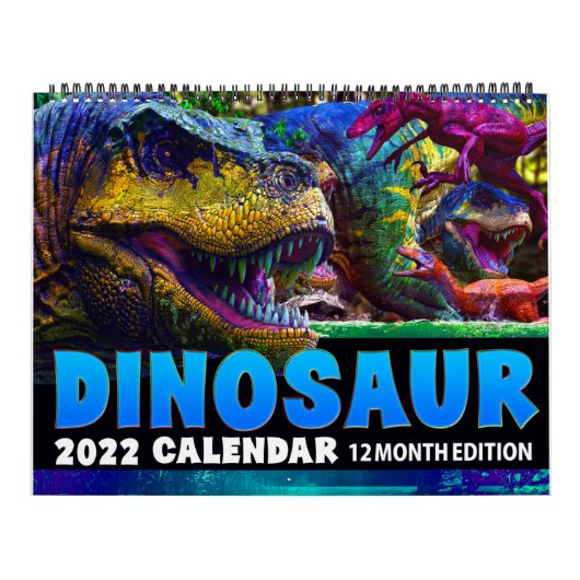 2022 DINOSAUR WORLD CALENDAR: Kids Calendar Print Kalender (Hoes)