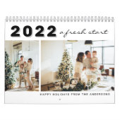 2022 Een nieuwe start nieuwjaar moderne aangepaste Kalender (Hoes)