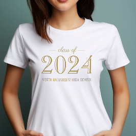 2022 Elegant Gold Custom Afstuderen T-shirt