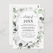 2022 Eucalyptus Afstuderen Floral Rozen Greenery I Briefkaart (Voorkant / Achterkant)
