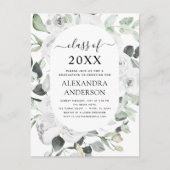 2022 Eucalyptus Afstuderen Floral Rozen Greenery I Briefkaart (Voorkant)