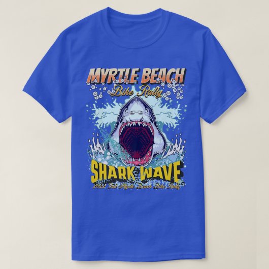 2022 FALL MYRTLE BEACH BIKE RALLY SHARK WAVE ART O T-SHIRT (Design voorkant)