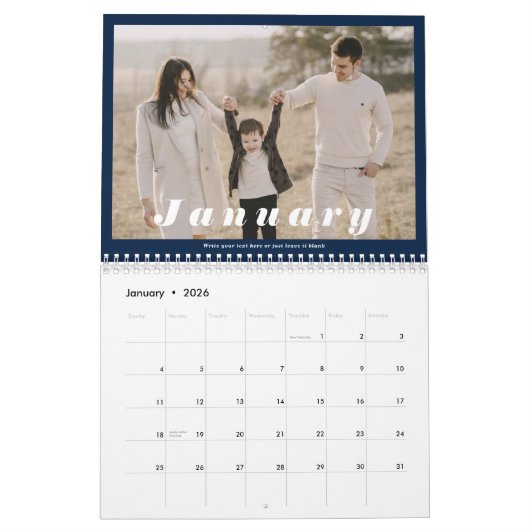 2022 Familie Foto Collage Modern Simple Elegant C Kalender (Jan 2026)