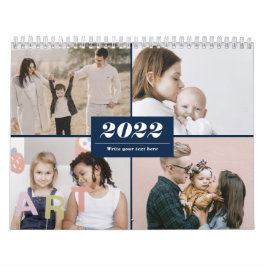 2022 Familie Foto Collage Modern Simple Elegant C Kalender