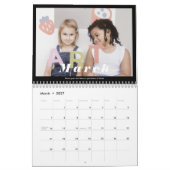 2022 Familie Foto Collage Modern Simple Elegant Kalender (Mar 2027)