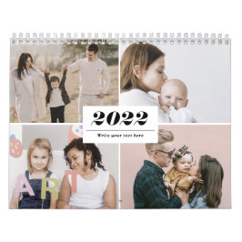 2022 Familie Foto Collage Modern Simple Elegant Kalender