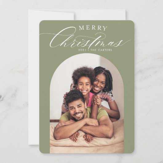 2022 FAMILIE PHOTO CARD kerst lijst Aankondiging (Voorkant)