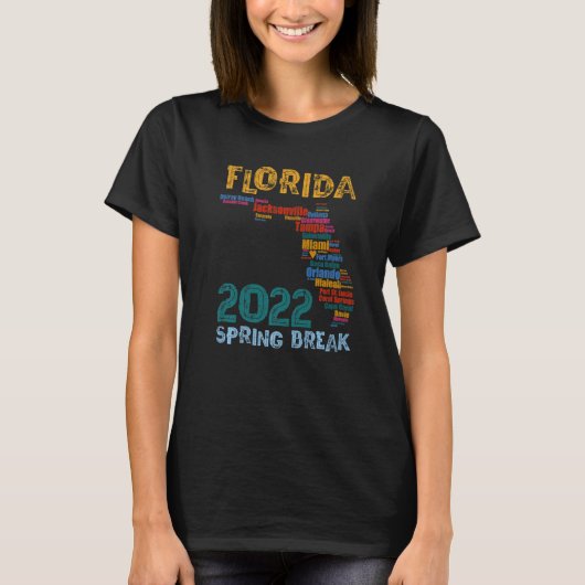 2022 Florida Spring Break Trip Vacay Squad Steden T-shirt (Voorkant)