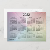 2022 Fog Shimmer Mini Kalender van Janz Briefkaart (Voorkant / Achterkant)