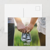 2022 Foto zwangerschap verwacht aankondiging Briefkaart (Voorkant / Achterkant)