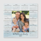 2022 Fotokalender Blue Rustic Wood Magnet (Voorkant)