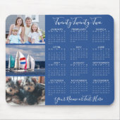 2022 Fotokalender Stijlvol script blauw Muismat (Voorkant)