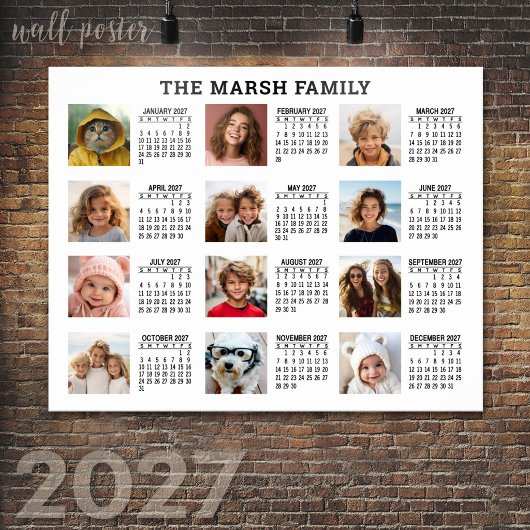 2022 Full Year Uitzicht Calendar met 12 foto's Poster