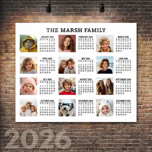 2022 Full Year Uitzicht Calendar met 12 foto's Poster