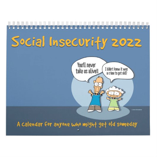 2022 Funny Comic Agenda "Social Insecurity" Kalender (Hoes)