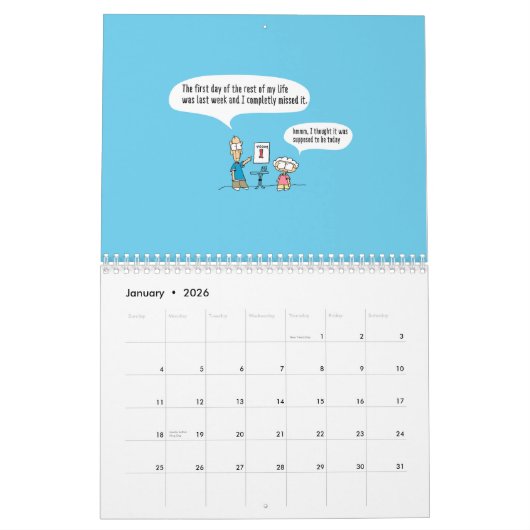2022 Funny Comic Agenda "Social Insecurity" Kalender (Jan 2026)