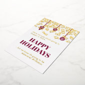 2022 Funny Raining Cash Inflation kerstGold Folie Feestdagenkaart (Gedraaid)