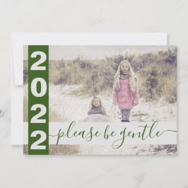 2022 Funny Wees voorzichtig met Green Feestdagenkaart