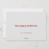 2022 Funny Wees voorzichtig met Rode foto Feestdagenkaart (Achterkant)