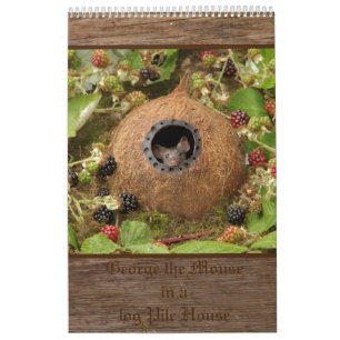 2022 George de muis in een rooster van de stapel Kalender