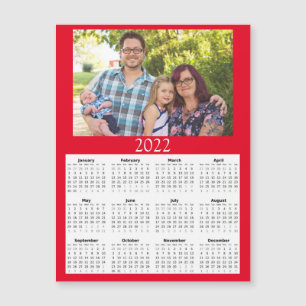 2022 Gepersonaliseerd Photo Calendar Mini Magnet