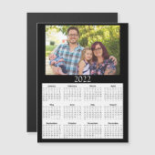 2022 Gepersonaliseerd Photo Calendar Mini Magnet (Voorkant / Achterkant)
