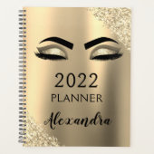 2022 Glitter Sparkle Eyelashes Monogram Planner (Voorkant)