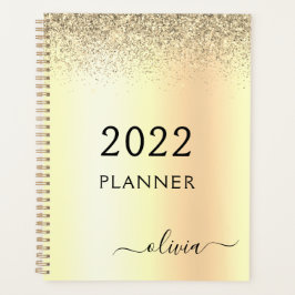 2022 Glitterende Metal Monogram Glam Naam Planner