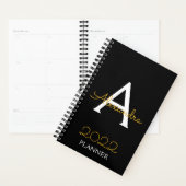 2022 Gold Black Monogram legant Planner (Display)
