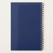 2022 Gold Navy Blue Monogram Elegant Planner (Achterkant)
