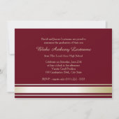 2022 Gold Varsity Stripe Afstudeerder Tri Photo Bu Kaart (Achterkant)