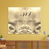2022 Golden Wedding 50th Jubileum Parents Canva Canvas Afdruk (Insitu (Woonkamer))