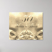 2022 Golden Wedding 50th Jubileum Parents Canva Canvas Afdruk (Voorkant)