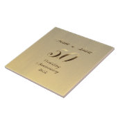 2022 Golden Wedding 50th Jubileum Parents Tegeltje (Zijkant)