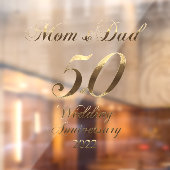 2022 Golden Wedding 50th Jubileum Party Parents Raamsticker (Vel 2)