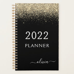 2022 Goud Zwart Glitter Glam Monogram Planner