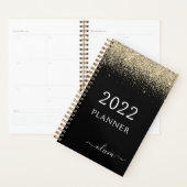 2022 Goud Zwart Glitter Glam Monogram Planner (Display)