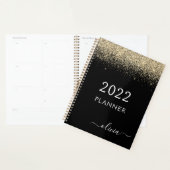 2022 Goud Zwart Glitter Glam Monogram Planner (Display)