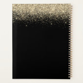 2022 Goud Zwart Glitter Glam Monogram Planner (Achterkant)