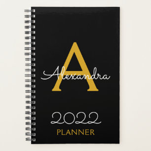 2022 Goud Zwart Monogram Luxe Planner