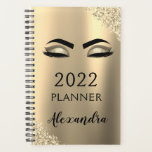 2022 Gouden Glitter Schitterende Wimpers Monogram Planner<br><div class="desc">2022 Gouden Wimpers Schitterende Glitter Monogram Naam en Initiaal Spiraal Notitieboek. Dit is het perfecte cadeau voor een 16e verjaardag,  bruiloft,  bruidsfeest,  jubileum,  babyfeest of vrijgezellenfeest voor iemand die van glamour luxe en chic stijlen houdt.</div>
