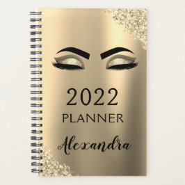 2022 Gouden Glitter Schitterende Wimpers Monogram Planner