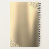 2022 Gouden Glitter Wimper Monogram Planner (Achterkant)