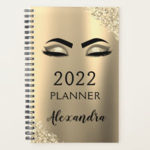 2022 Gouden Glitter Wimper Monogram