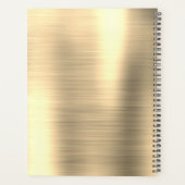 2022 Gouden Metallic Monogram Elegant Planner (Achterkant)
