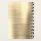 2022 Gouden Metallic Monogram Elegant Planner (Achterkant)