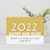 2022 | Goudznowschilfers | CHRISTELIJK | NIEUW JAA Feestdagenkaart (Staand voorkant)