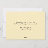 2022 | Goudznowschilfers | CHRISTELIJK | NIEUW JAA Feestdagenkaart (Achterkant)