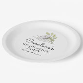 2022 Graduatiepartij voor wilde bloemen Papieren Bordje (Gekanteld)